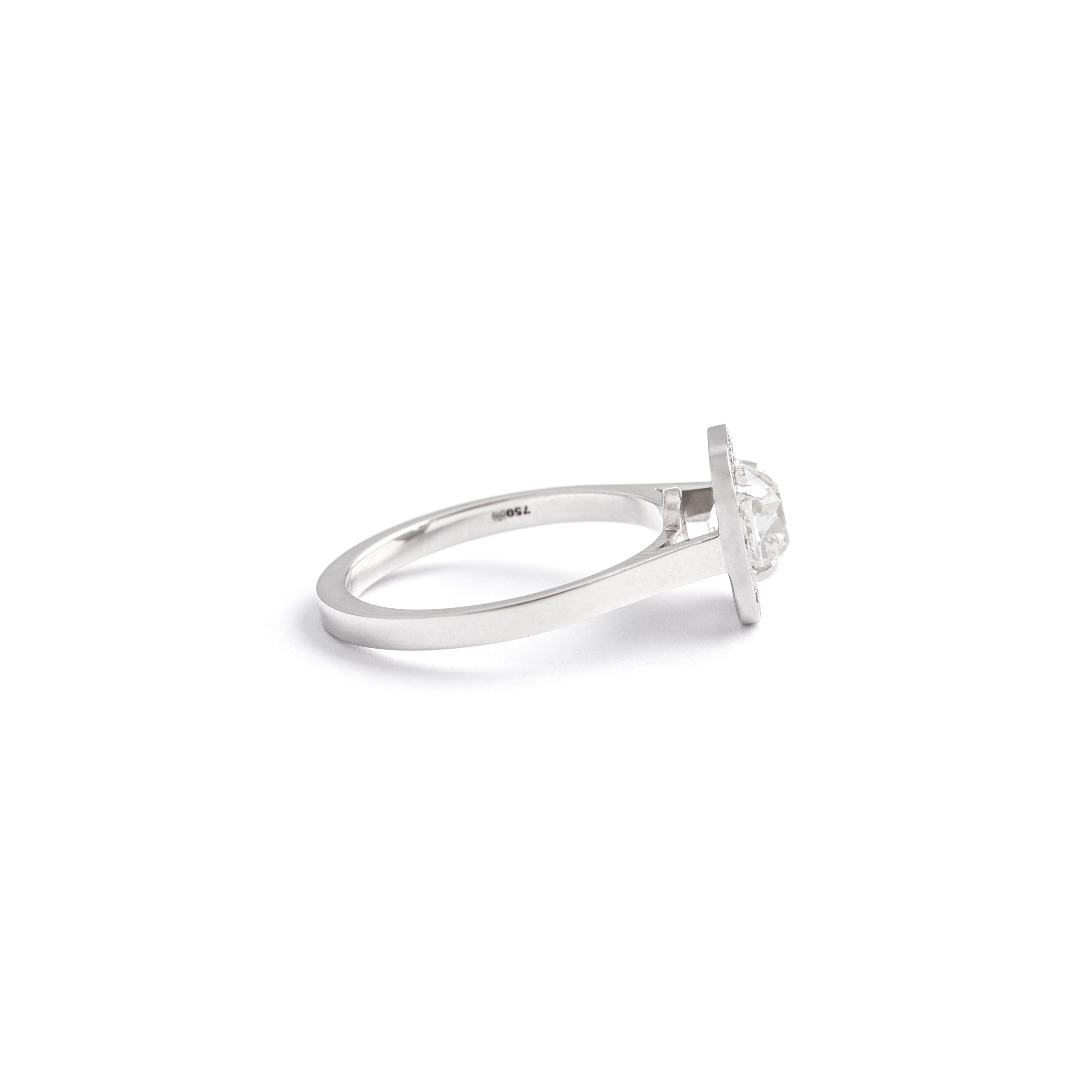 1,04 Karat Diamant Solitär Ring (Rundschliff) im Angebot