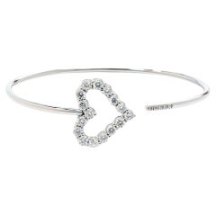 Bracelet en or blanc 18 carats avec diamants ouverts de 1,04 carat de couleur E - F et de pureté VS 