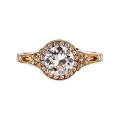 Handcrafted Sasha European Cut Diamond Ring by Single Stone
