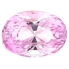 1.04 Carat Oval Pink Sapphire Loose Unset Engagement 3-Stone Ring Gemstone (bague de fiançailles non sertie de 1,04 carat)