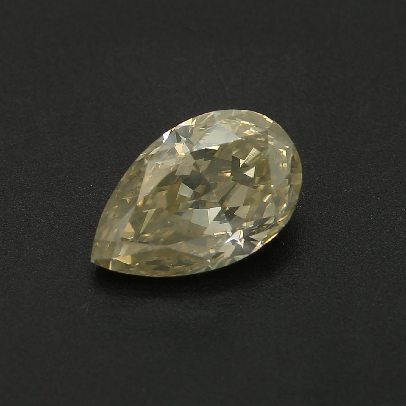 ***100% NATURAL FANCY COLOUR DIAMOND***

✪ Diamond Details ✪

➛ Shape: Pear
➛ Colour Grade: Q-R
➛ Carat: 1.04
➛ Clarity: SI1
➛ IGI Certified 

^FEATURES OF THE DIAMOND^

This diamond weighs 1.04 carats, indicating its size and mass. It's pear shape,