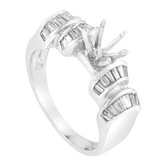 1.04 Carat Platinum Diamond Engagement Ring Mounting