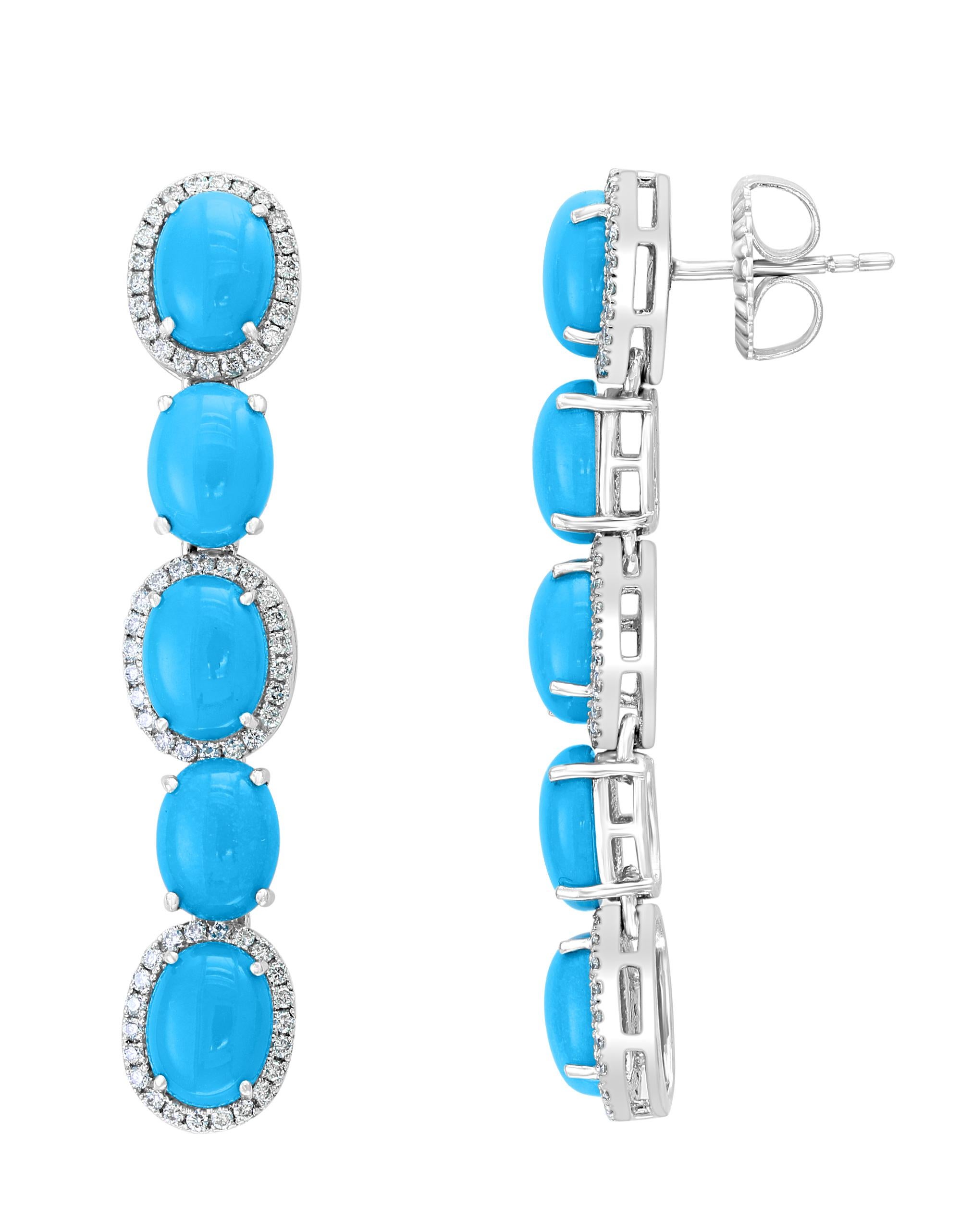 turquoise necklace and earrings