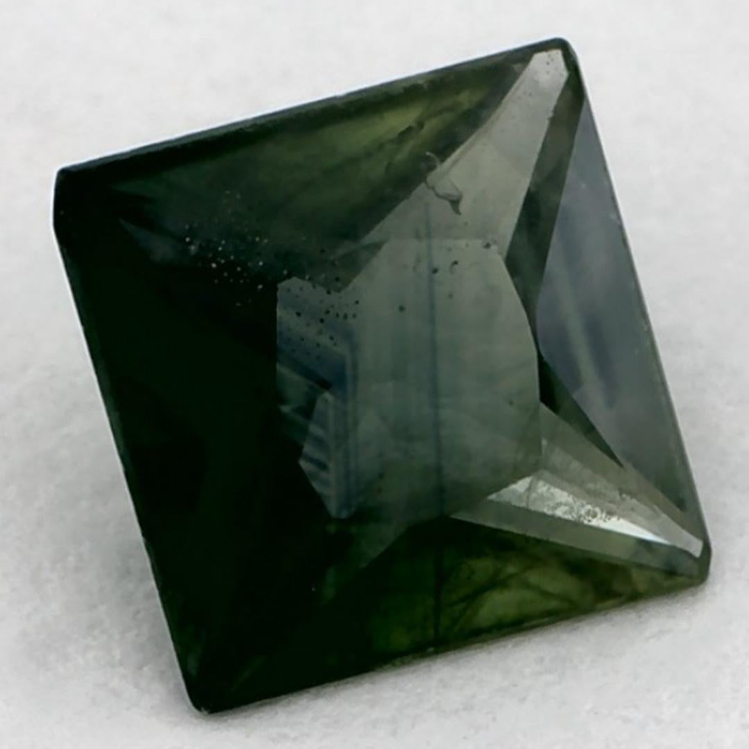 Donna 1.04 carati di zaffiro blu Asscher, pietra preziosa sfusa in vendita