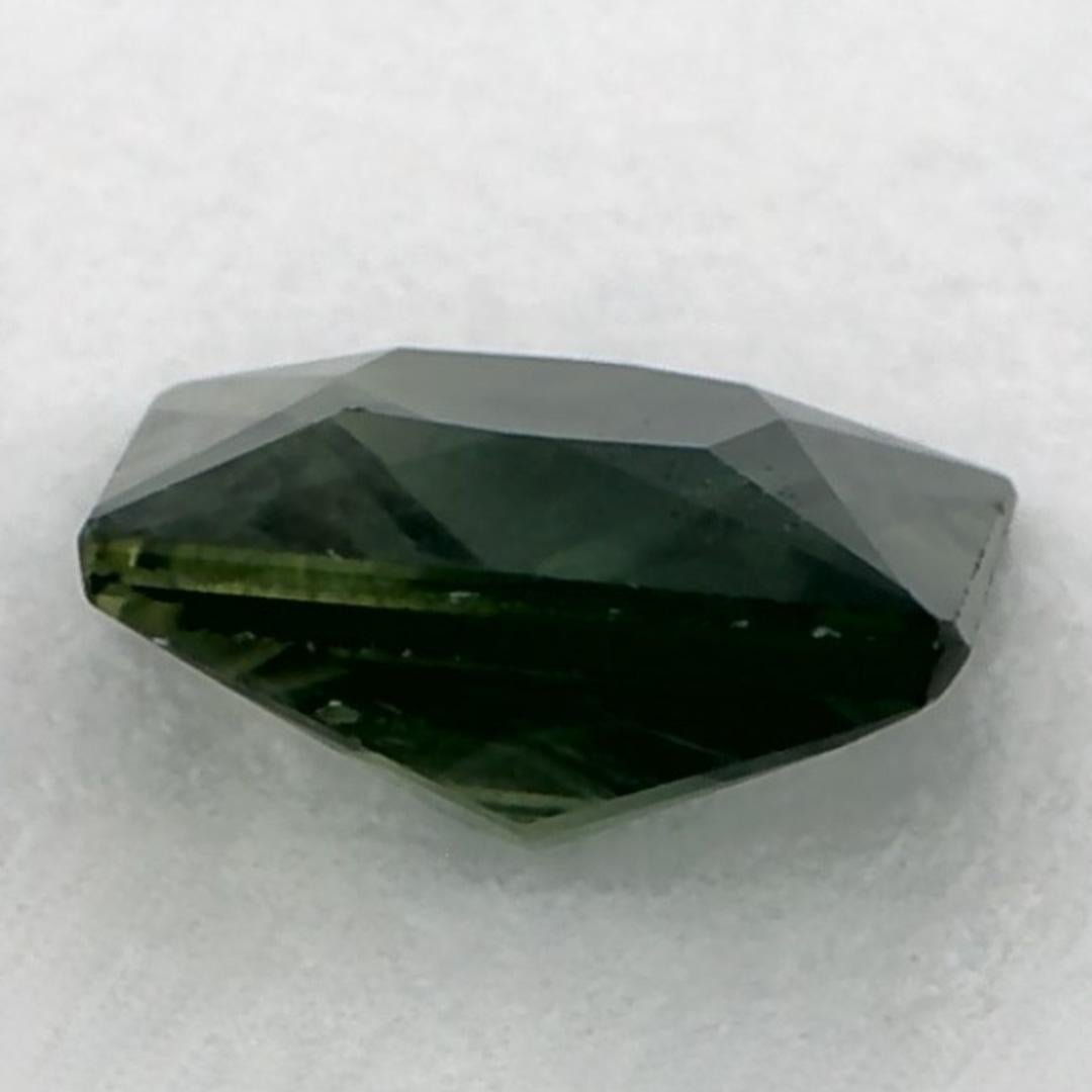 1.04 carati di zaffiro blu Asscher, pietra preziosa sfusa in vendita 3