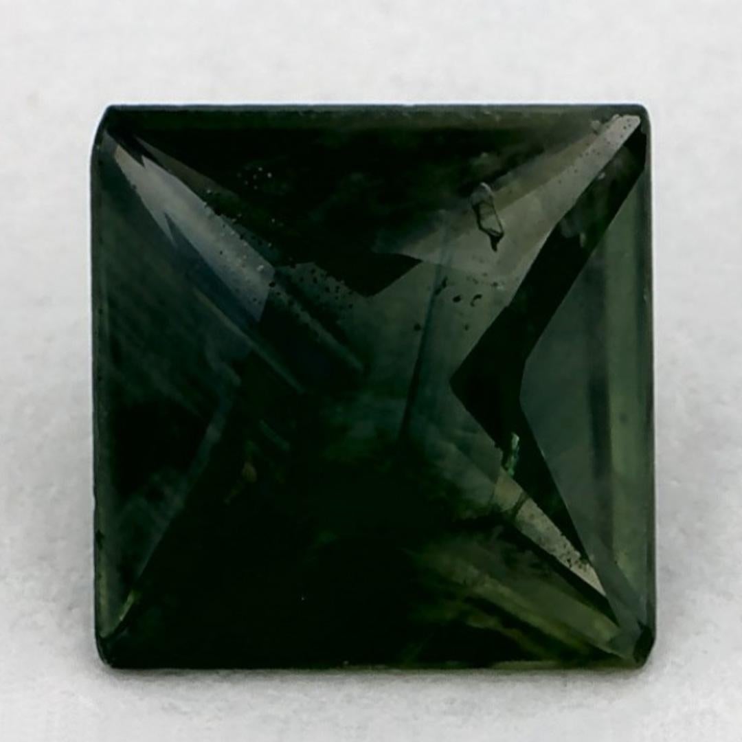 1.04 Ct Blue Sapphire Asscher Loose Gemstone