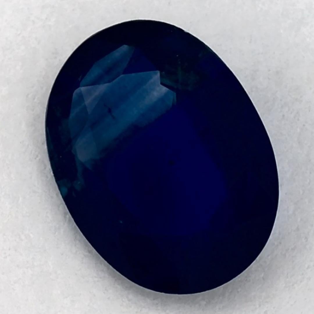 Taille ovale 1.04 Ct Blue Sapphire Oval Loose Gemstone (pierre précieuse en vrac) en vente