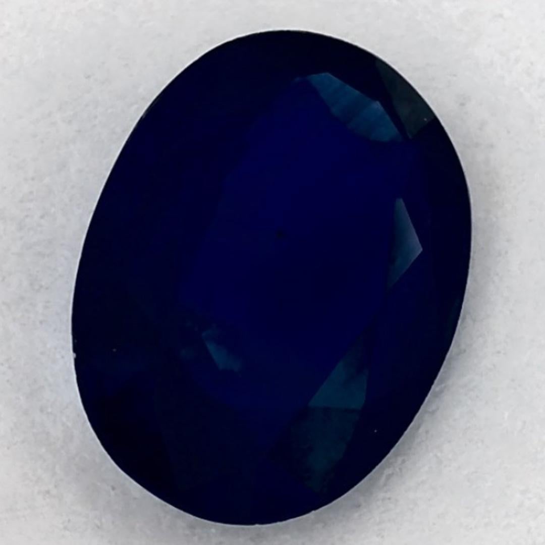 1.04 Ct Blue Sapphire Oval Loose Gemstone (pierre précieuse en vrac) Pour femmes en vente