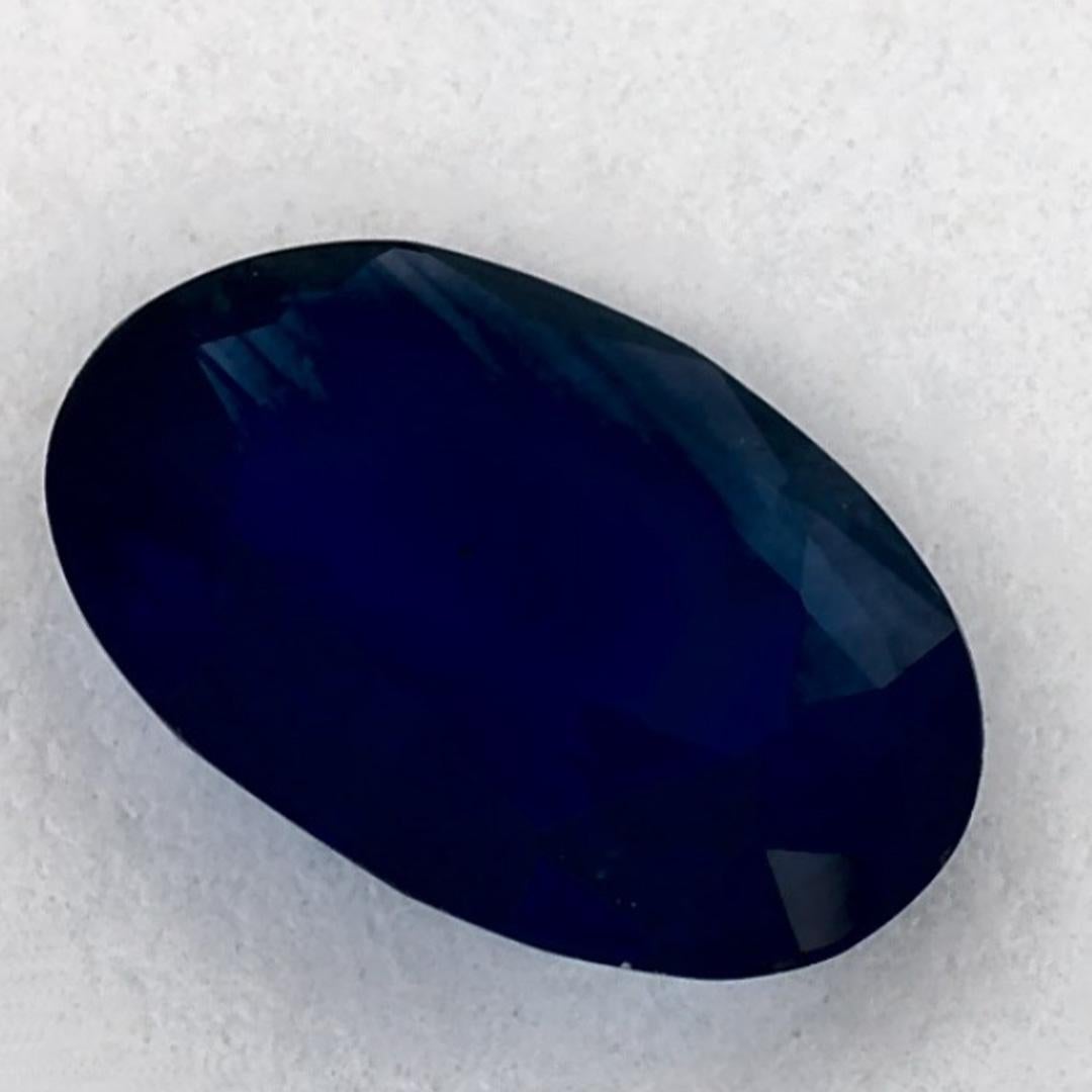 1.04 Ct Blue Sapphire Oval Loose Gemstone (pierre précieuse en vrac) en vente 2