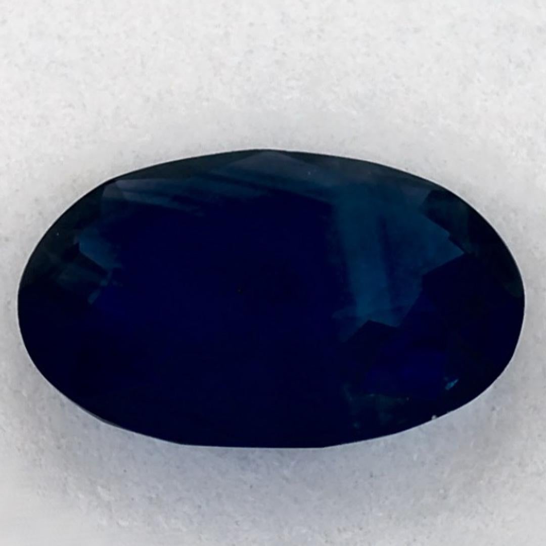 1.04 Ct Blue Sapphire Oval Loose Gemstone (pierre précieuse en vrac) en vente 3