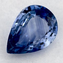1.04 Karat Blauer Saphir Birne Loser Edelstein
