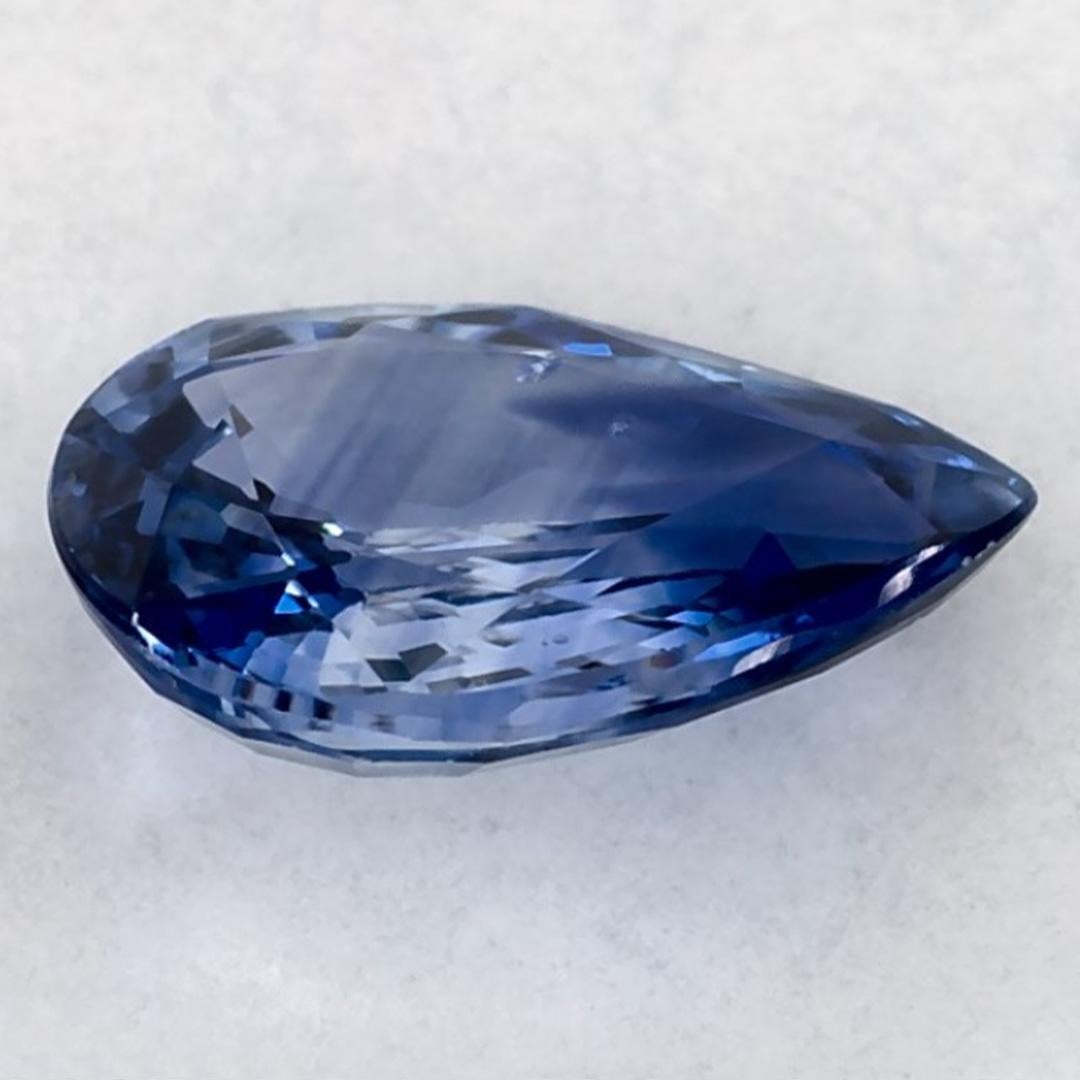 1.04 carati di zaffiro blu a forma di pera sciolto In condizioni Nuovo in vendita a Fort Lee, NJ