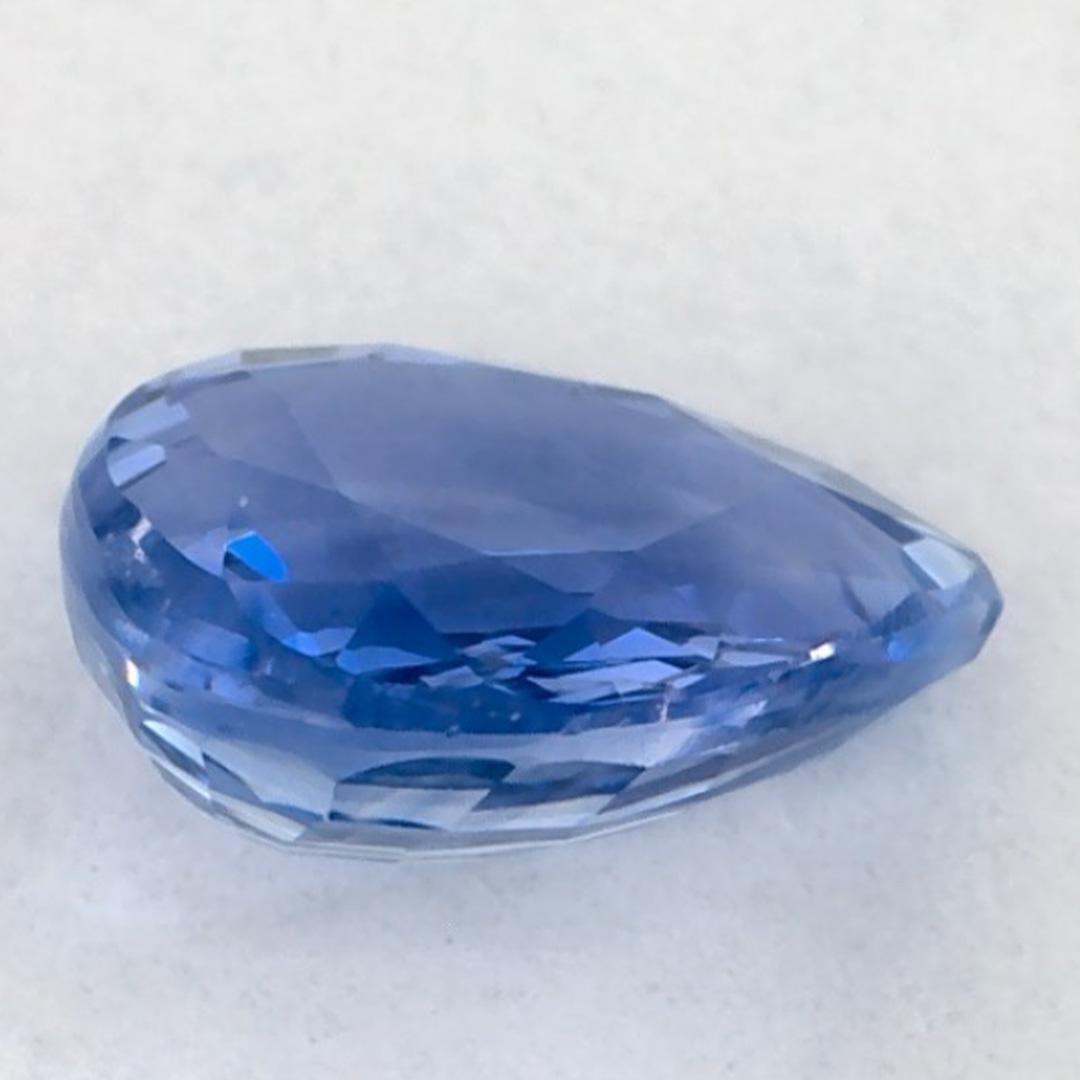 Gema suelta de zafiro azul pera de 1.04 qt en Nuevo estado para la venta en Fort Lee, NJ