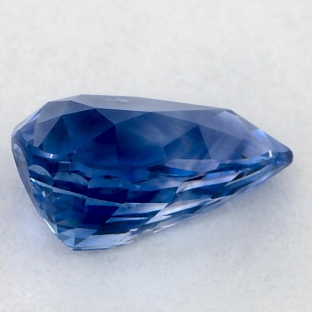 1.04 carati di zaffiro blu a forma di pera sciolto In condizioni Nuovo in vendita a Fort Lee, NJ