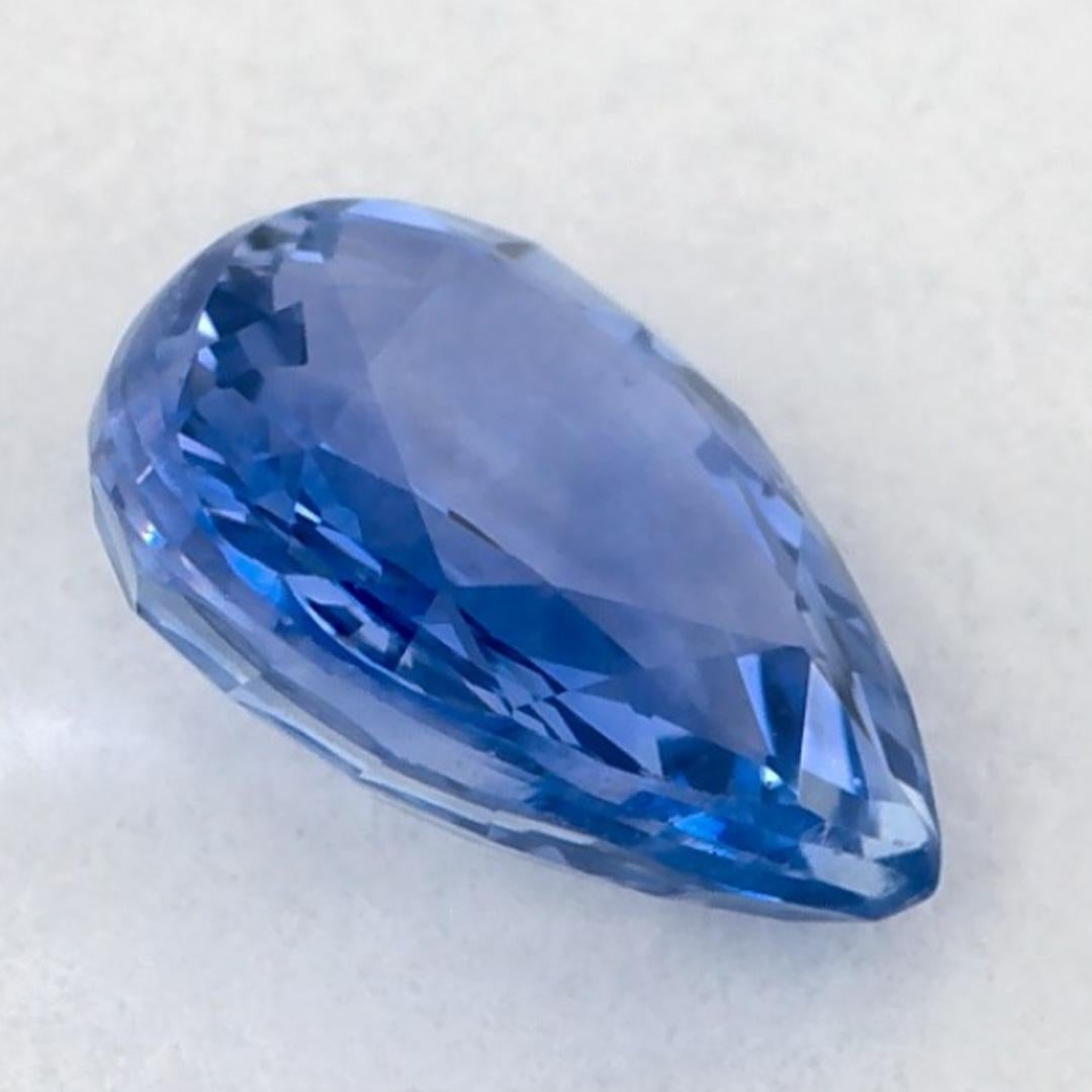Gema suelta de zafiro azul pera de 1.04 qt en venta 1