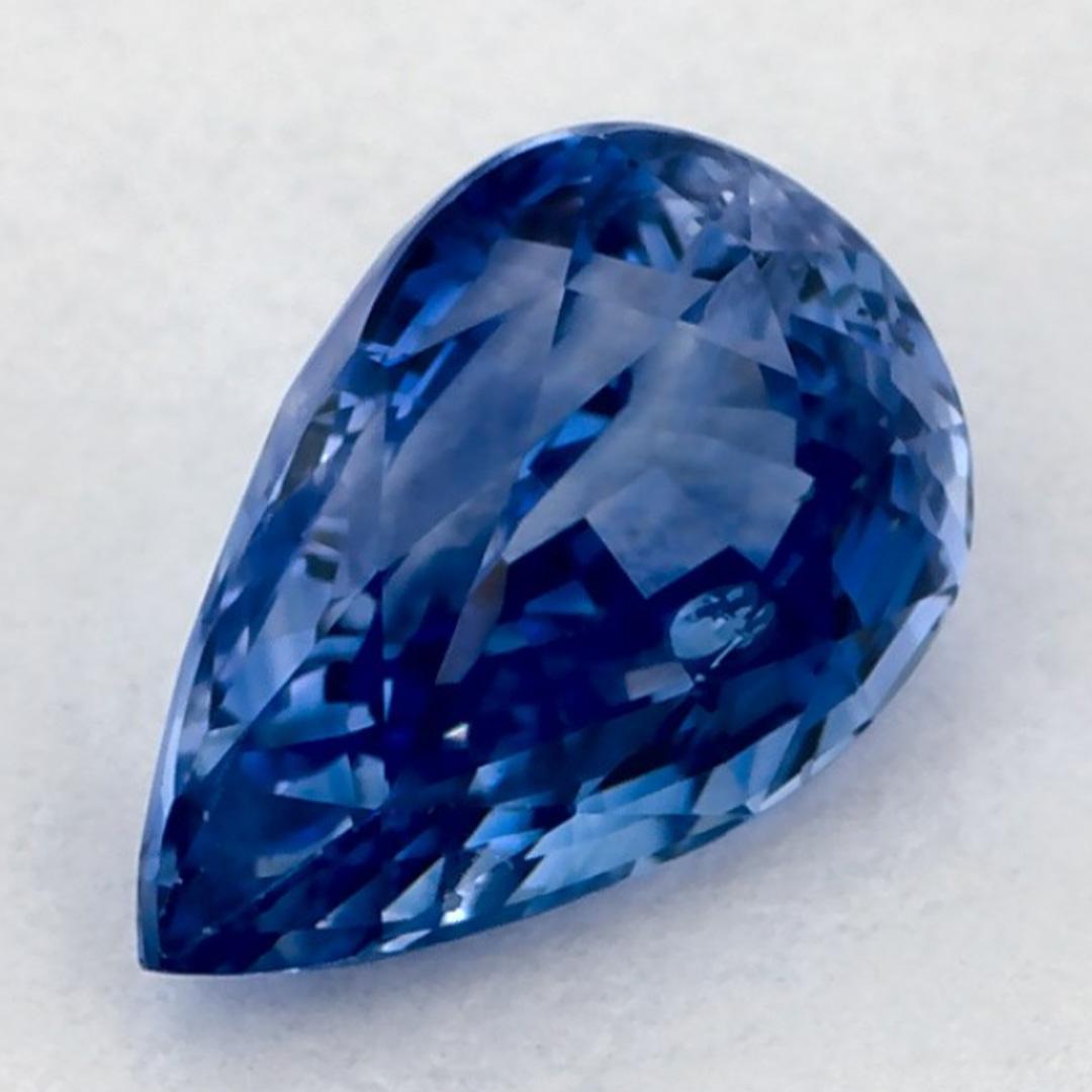 1.04 carati di zaffiro blu a forma di pera sciolto in vendita 1