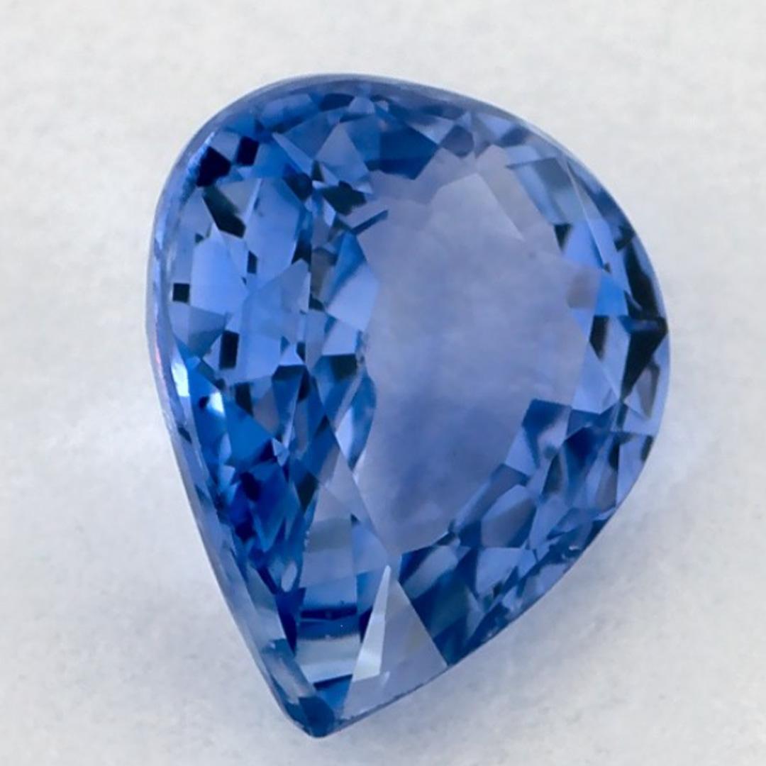 Gema suelta de zafiro azul pera de 1.04 qt en venta 2