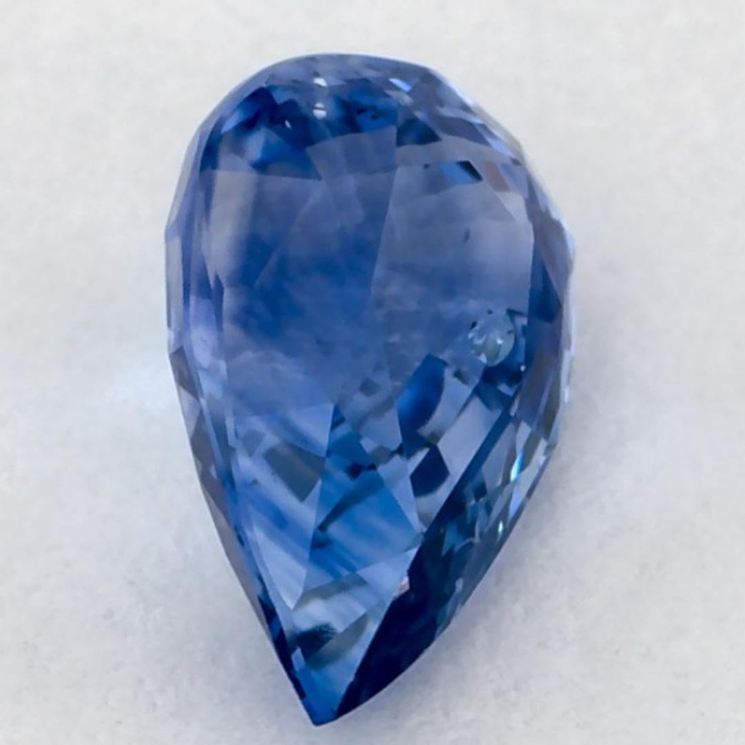 1.04 carati di zaffiro blu a forma di pera sciolto in vendita 2