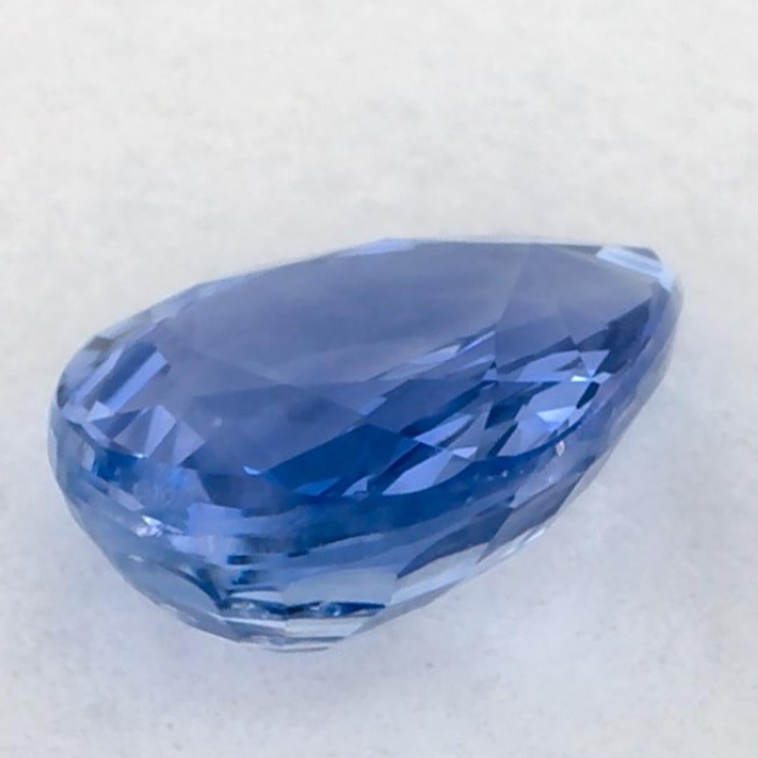 Gema suelta de zafiro azul pera de 1.04 qt en venta 3