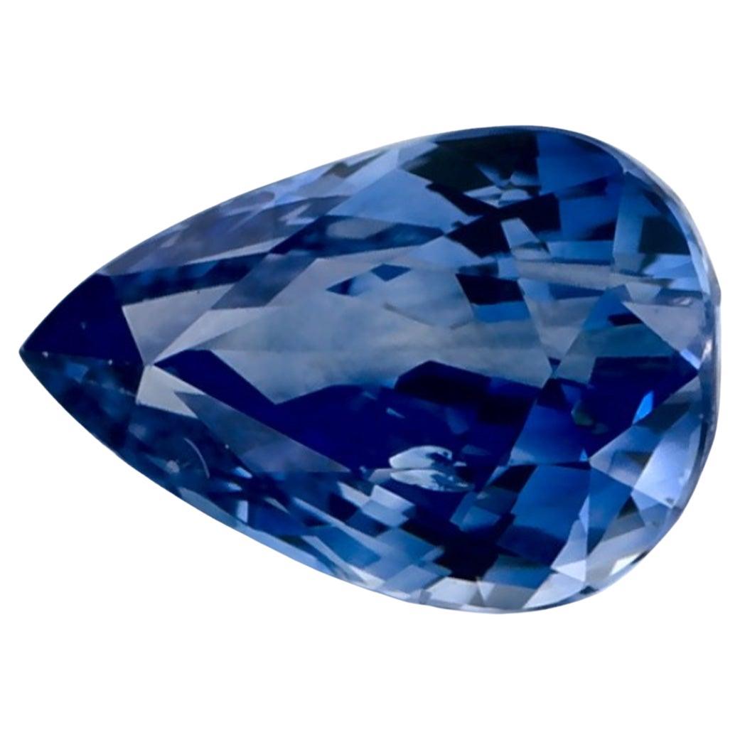 1.04 Ct Blue Sapphire Pear Loose Gemstone