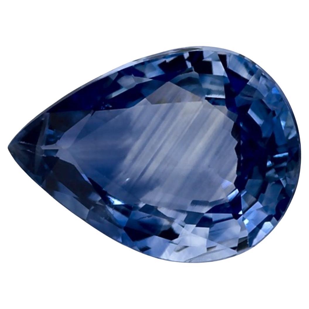 1.04 Ct Blue Sapphire Pear Loose Gemstone