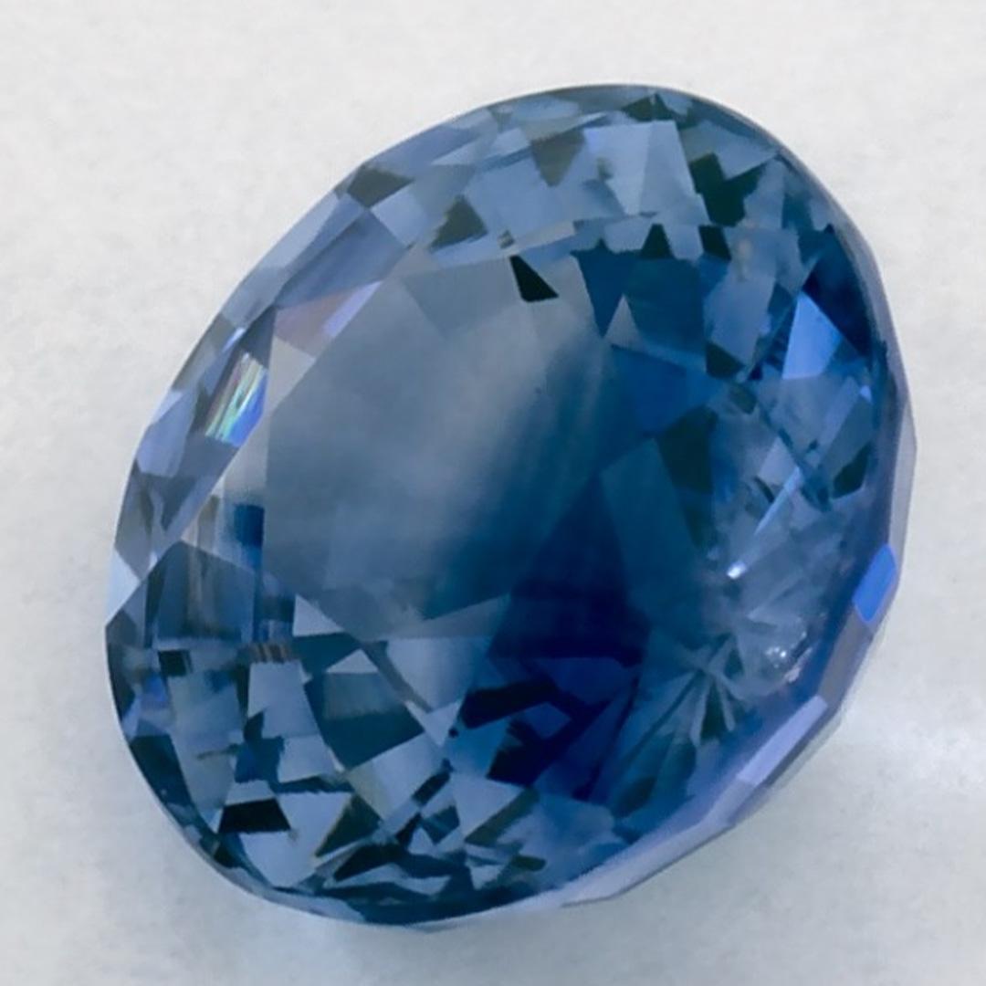 Round Cut 1.04 Ct Blue Sapphire Round Loose Gemstone For Sale