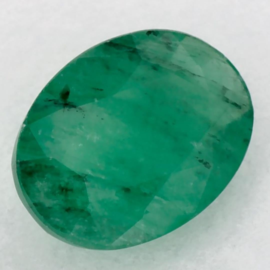 1.04 Karat Smaragd Oval Loser Edelstein (Ovalschliff) im Angebot