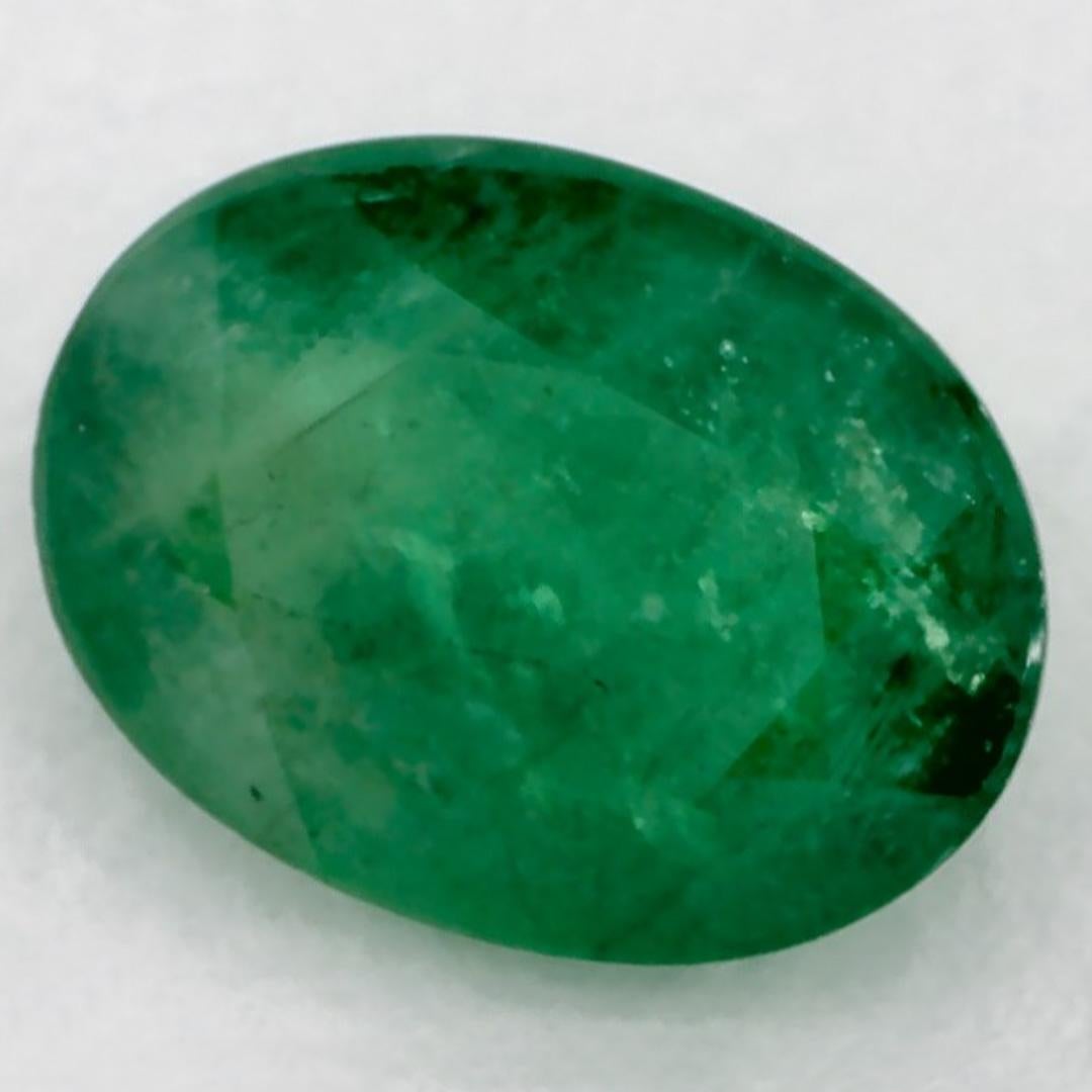 1.04 Karat Smaragd Oval Loser Edelstein im Zustand „Neu“ im Angebot in Fort Lee, NJ