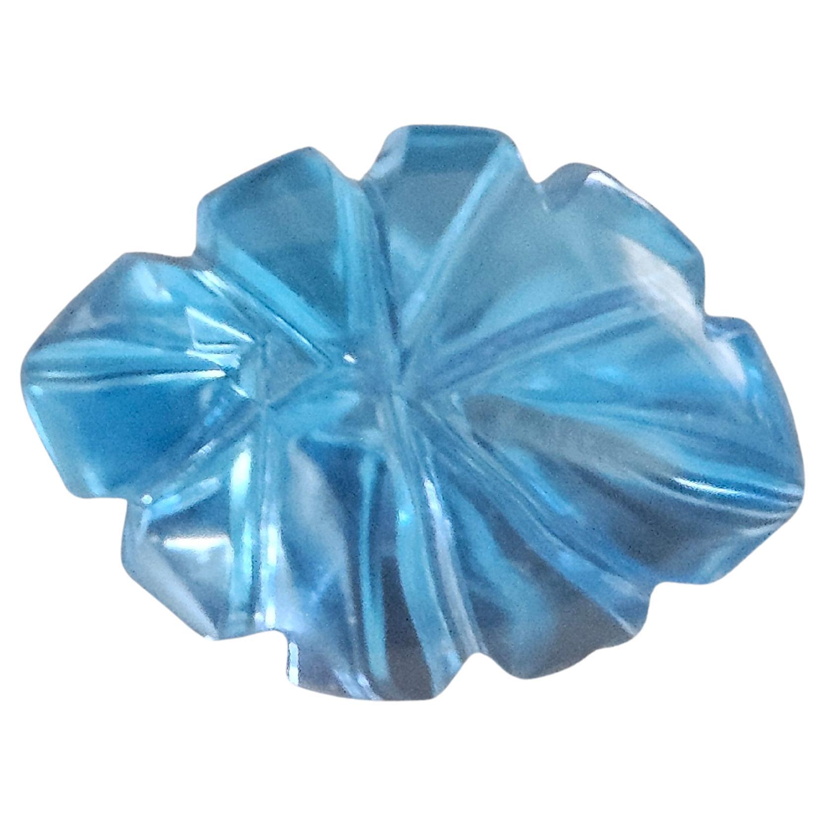 10.4 ct. Flower Marquise Sky Blue Topaz Fantasy Cut 16X12 Floral