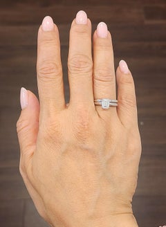 1.04 ct GIA Certified Emerald-Cut Diamond Engagement Set