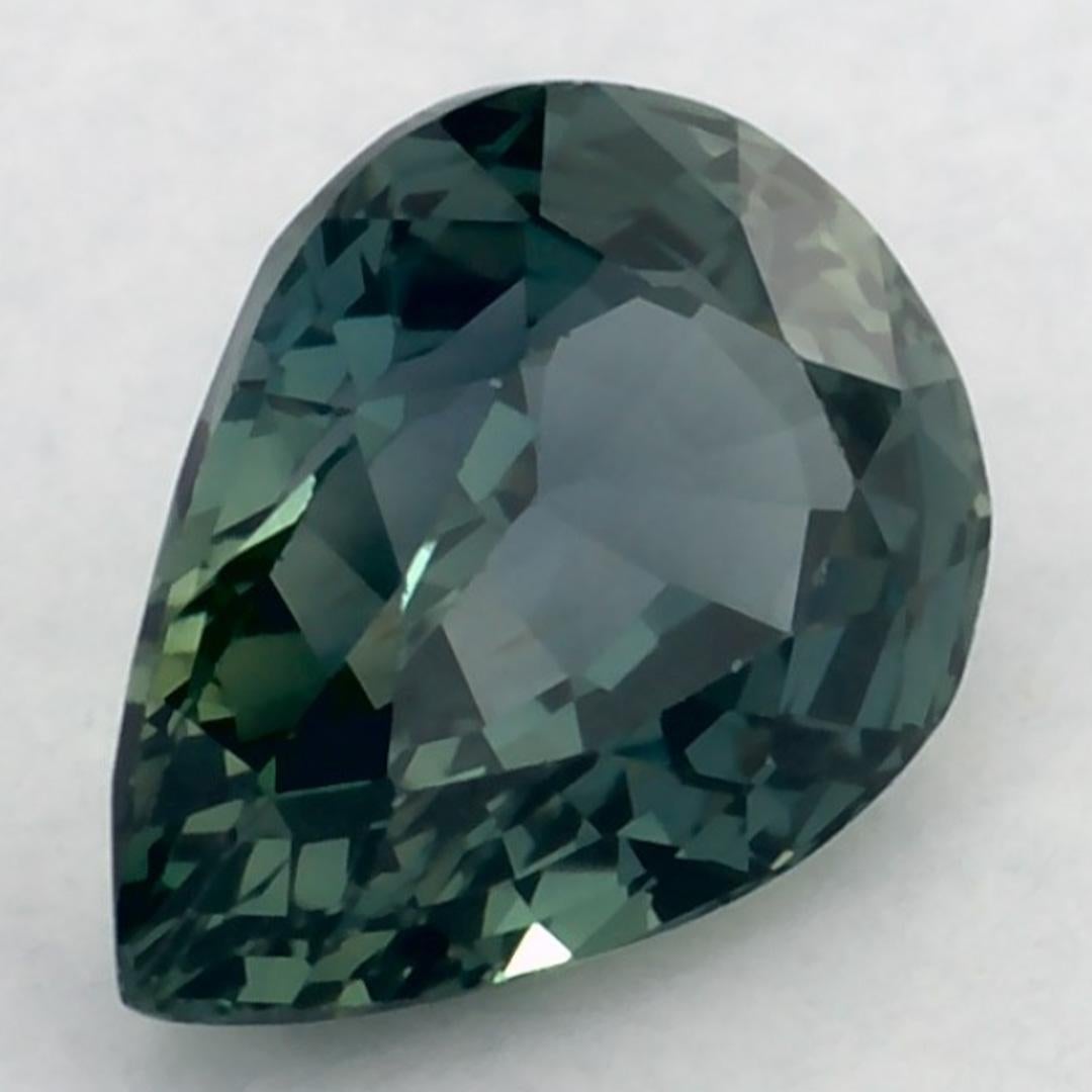 1.04 Karat Grüner Saphir Birne Loser Edelstein (Tropfenschliff) im Angebot