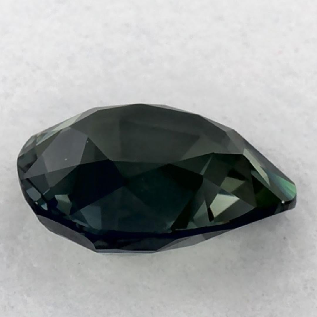1.04 Ct Green Sapphire Pear Loose Gemstone (pierre précieuse en vrac) Neuf - En vente à Fort Lee, NJ