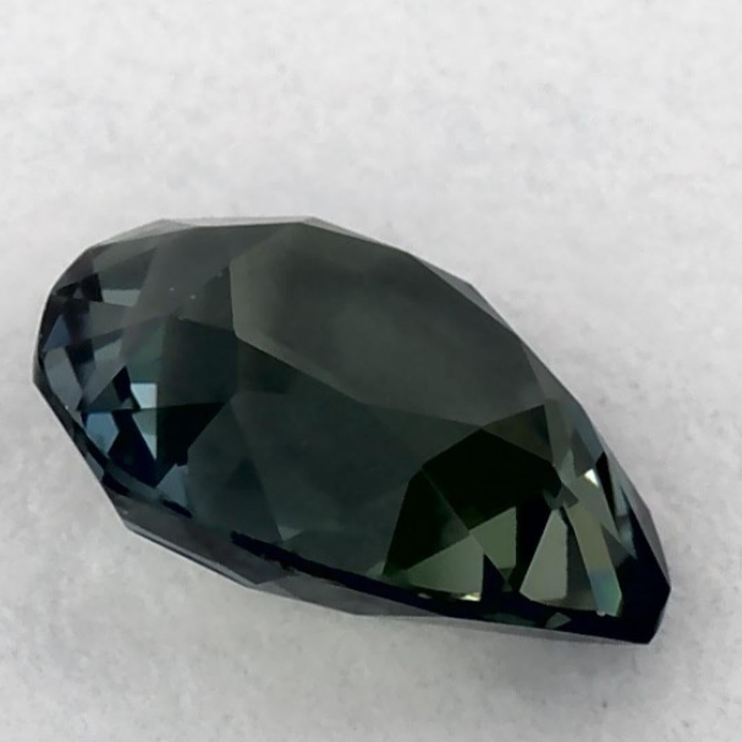 1.04 Ct Green Sapphire Pear Loose Gemstone (pierre précieuse en vrac) en vente 1