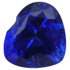 1.04 Ct Heart Shape Blue Sapphire IGI Certified