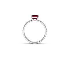1.04 carat Untreated Mozambican Red Ruby Stacking Ring