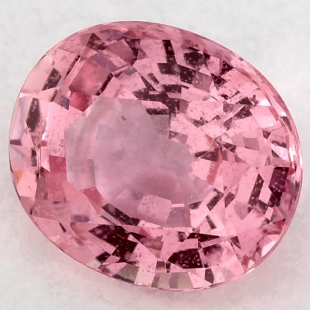 Taglio ovale 1.04 Ct Pink Sapphire Oval Loose Gemstone in vendita