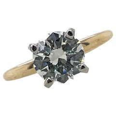 1.04 CT Round Brilliant Diamond Solitaire Ring GIA J/SI1 14 Karat Yellow Gold 1.04 CT Round Brilliant Diamond Solitaire Ring GIA J/SI1 14 Karat Yellow Gold