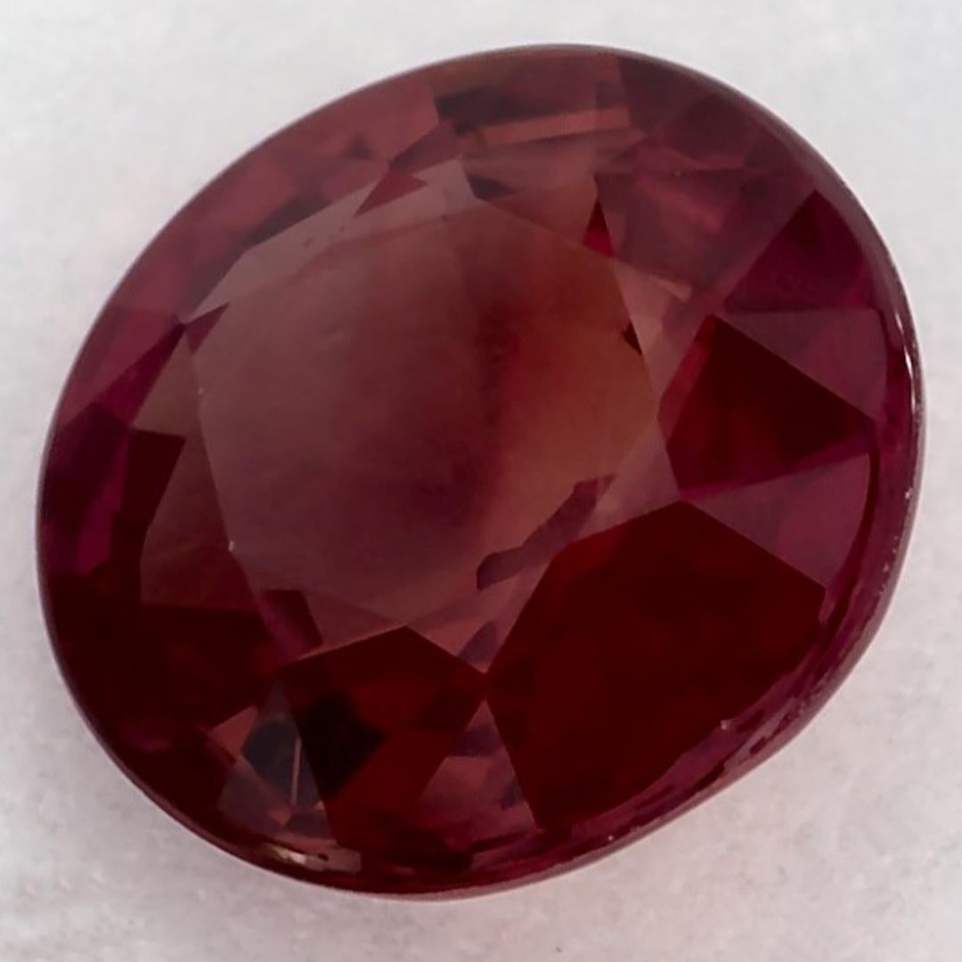 Round Cut 1.04 Ct Ruby Round Loose Gemstone For Sale