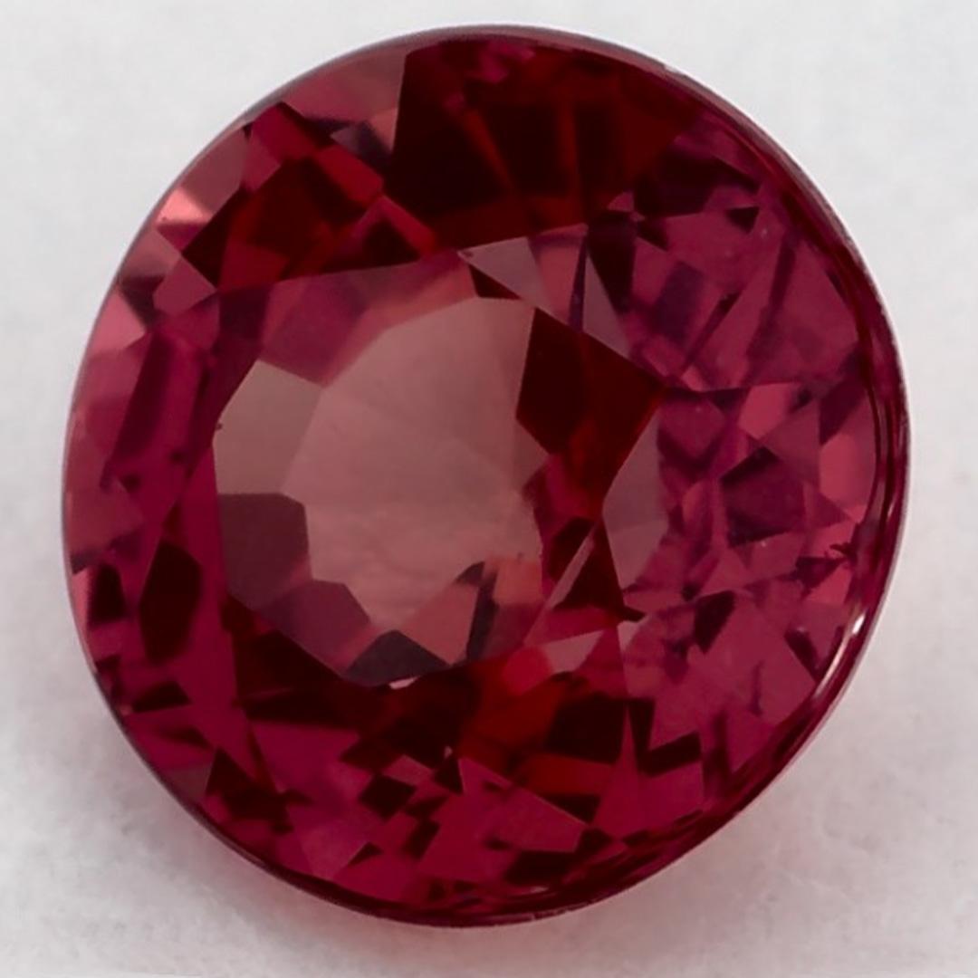 Round Cut 1.04 Ct Ruby Round Loose Gemstone For Sale