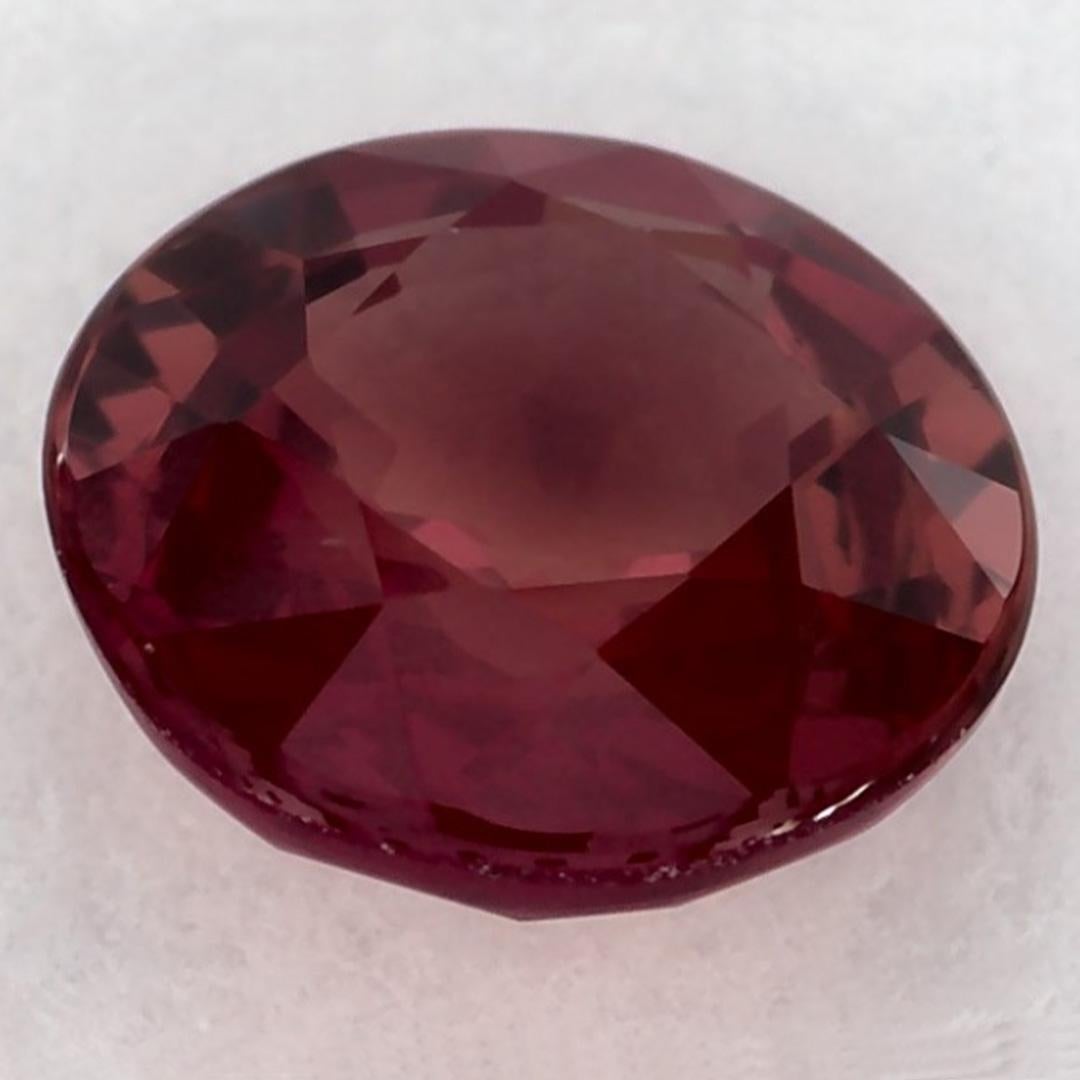 1.04 Ct Ruby Round Loose Gemstone In New Condition For Sale In Fort Lee, NJ
