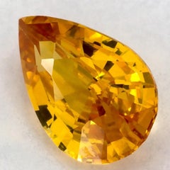 1.04 Ct Yellow Sapphire Pear Loose Gemstone