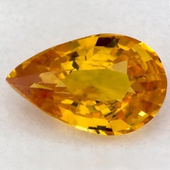 1.04 Ct Yellow Sapphire Pear Loose Gemstone