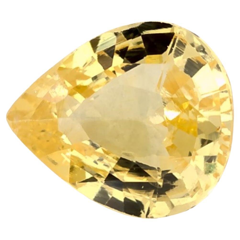 1.04 Ct Yellow Sapphire Pear Loose Gemstone