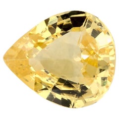 1.04 Ct Yellow Sapphire Pear Loose Gemstone