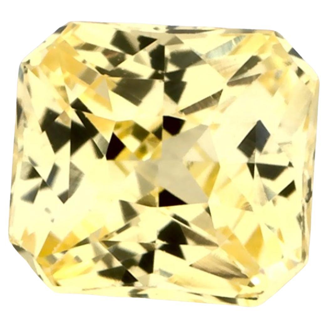 1.04 Ct Yellow Sapphire Radiant Loose Gemstone