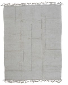10’4” x 13’6 1/2” Esprit Ivory Handmade Moroccan Wool Beni Ouarain Rug