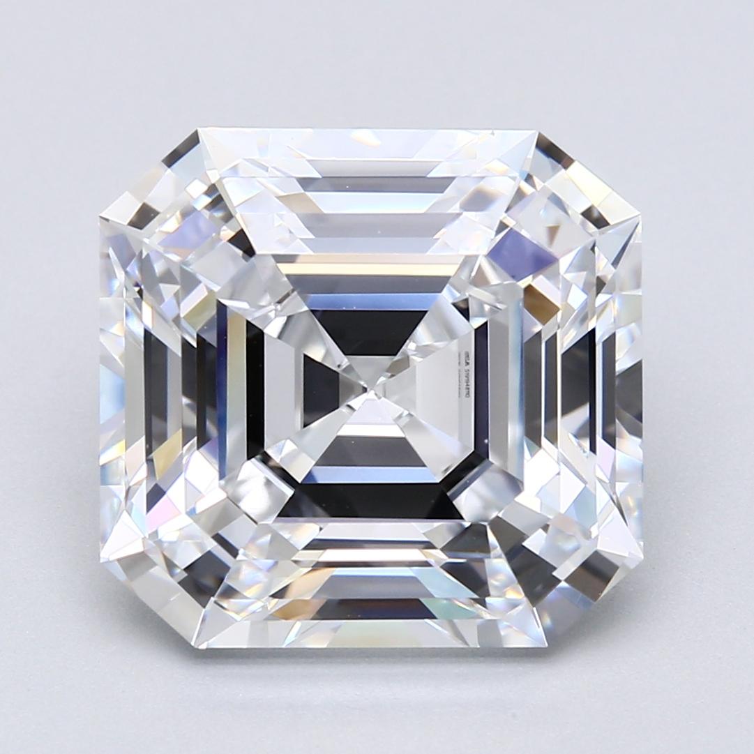 Asscher Cut 10.40 Carat D Flawless Square Emerald Cut Diamond Ring GIA Certified For Sale