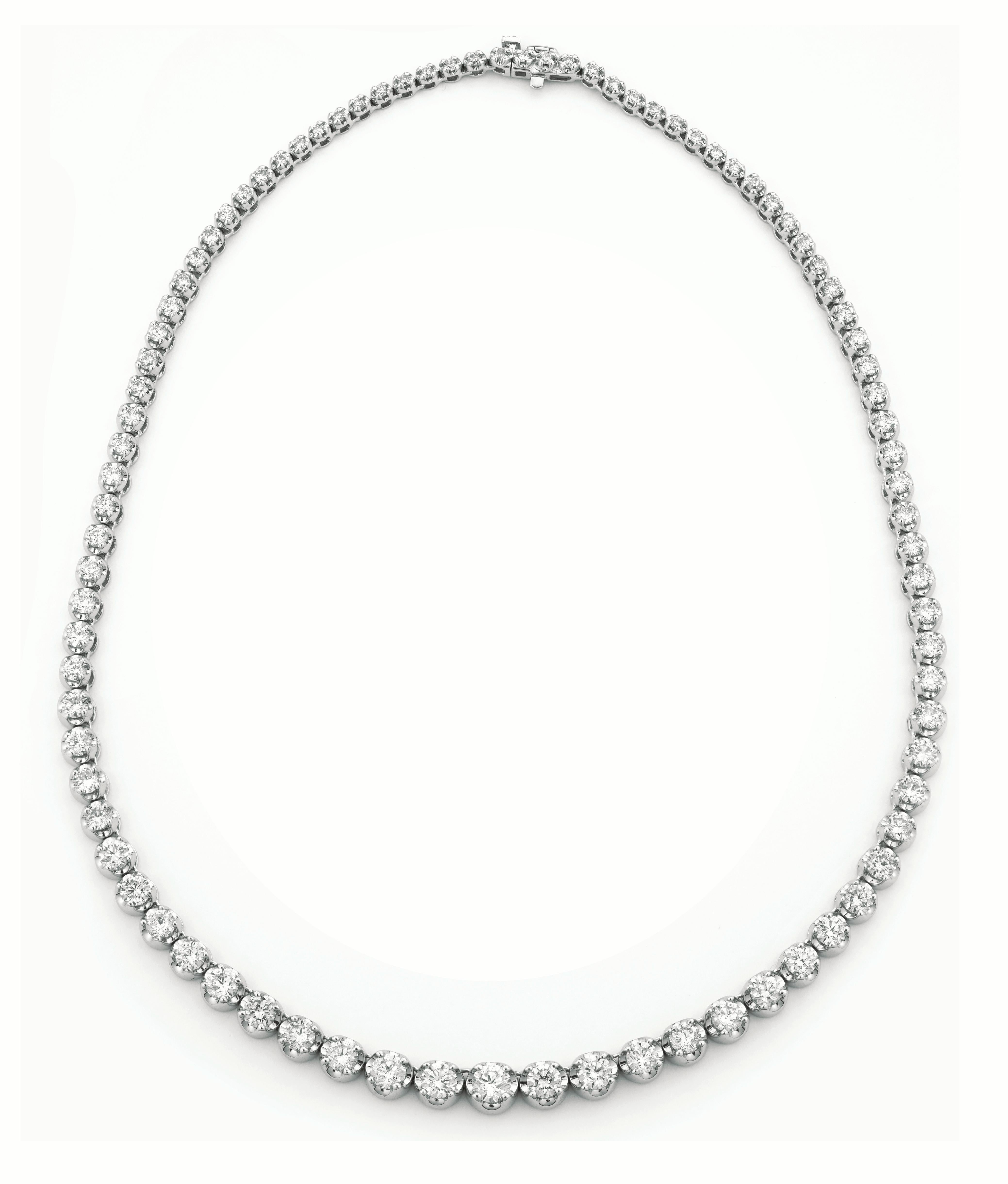 
10.40 Natural Carat Diamond Tennis Necklace G SI 14K White Gold

    100% Natural Diamonds, Not Enhanced in any way Round Cut Diamond Necklace  
    10.40CTW
    Color G-H 
    Clarity SI  
    14K White Gold, Prong style, 24.39 grams
    16 inches