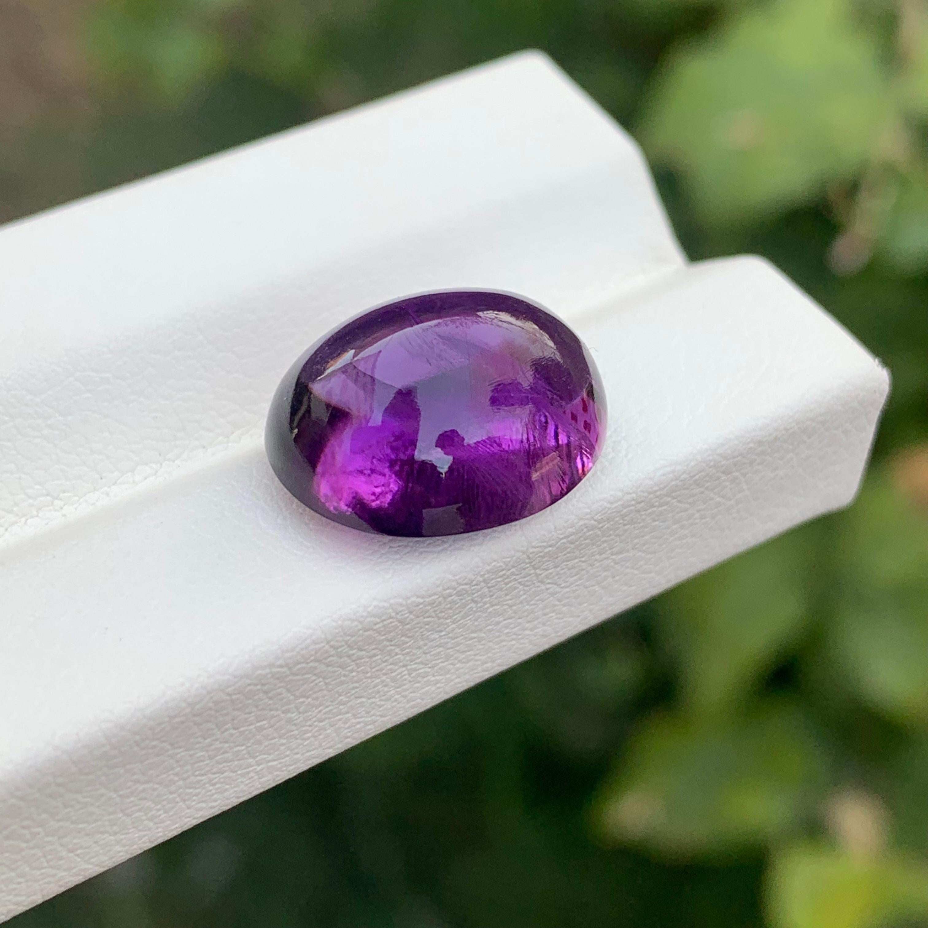10,40 Karat natürlicher loser Amethyst mit Zuckerhut-Cabochon im Zuckerhut-Schliff für Ring im Angebot 1