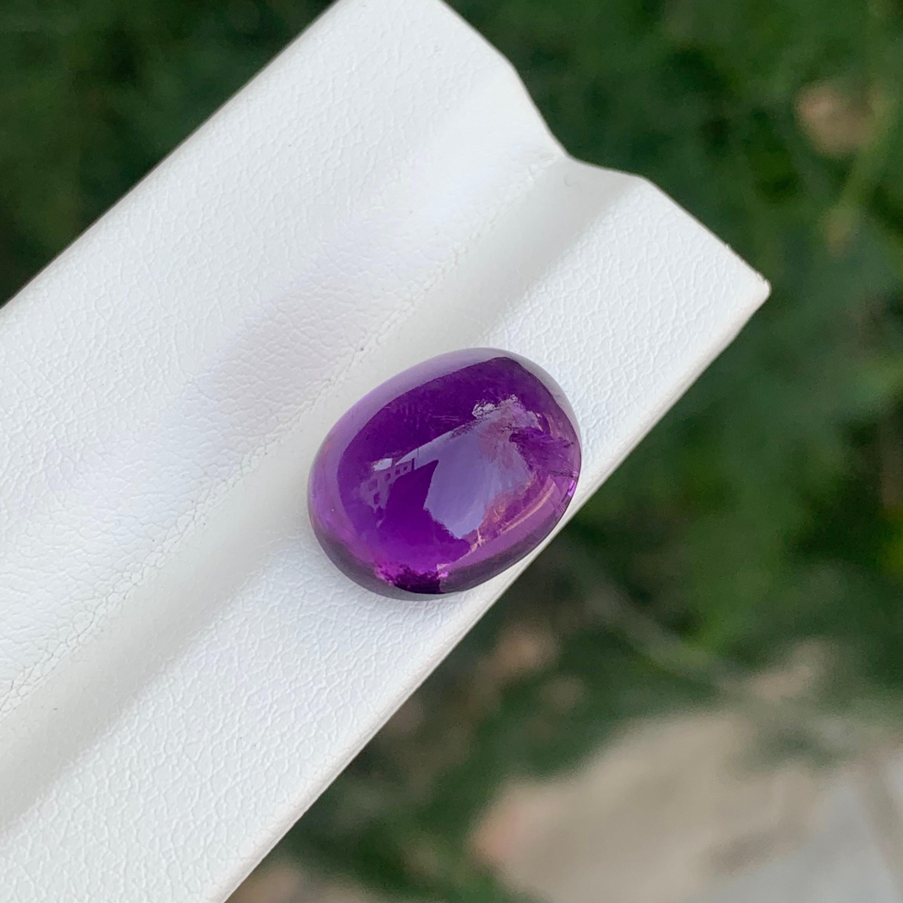 10,40 Karat natürlicher loser Amethyst mit Zuckerhut-Cabochon im Zuckerhut-Schliff für Ring im Angebot 2